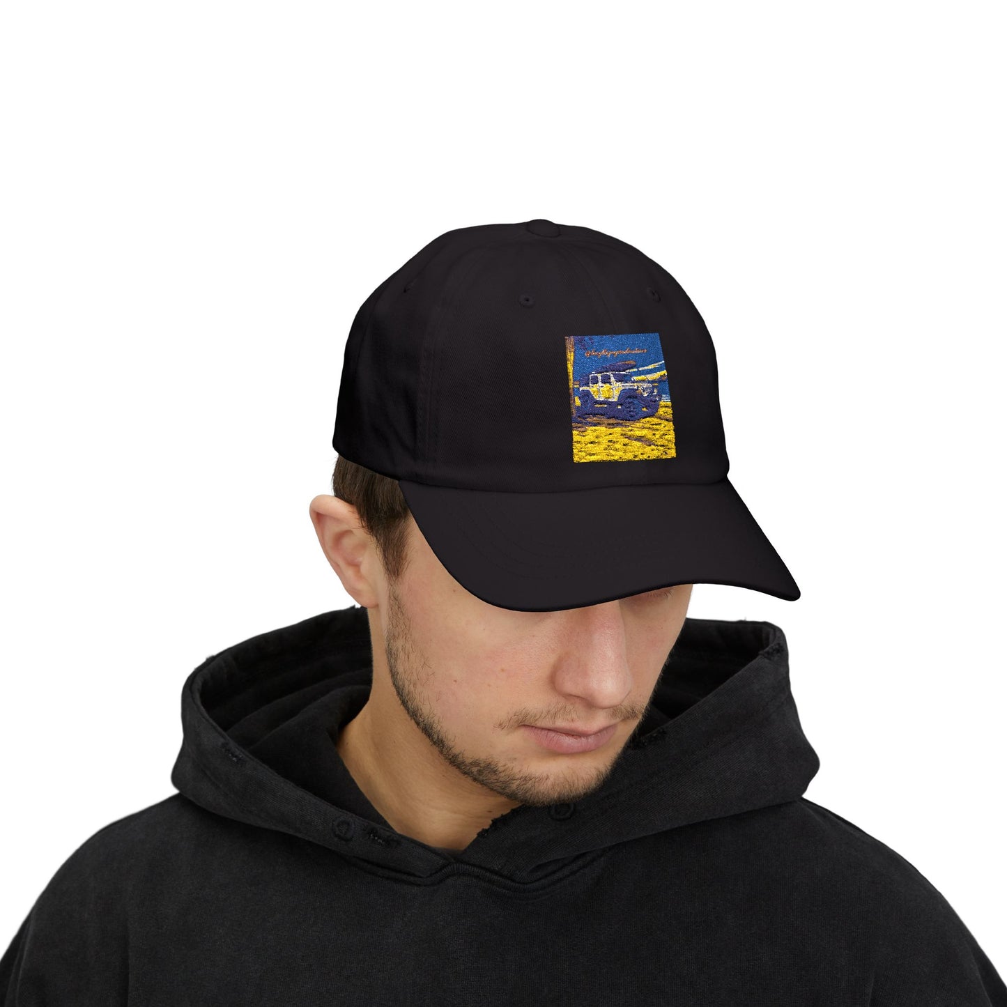 Hat with Vintage Car Design, Casual Summer Accessory