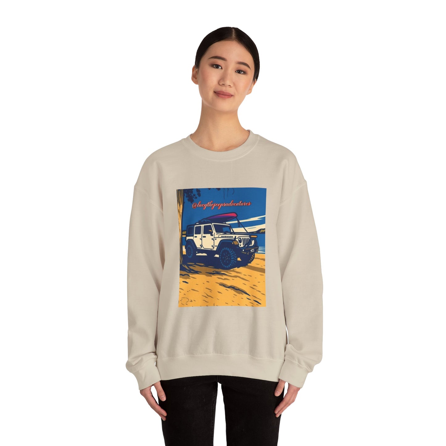 Vintage Jeep Graphic Sweatshirt, Unisex Crewneck