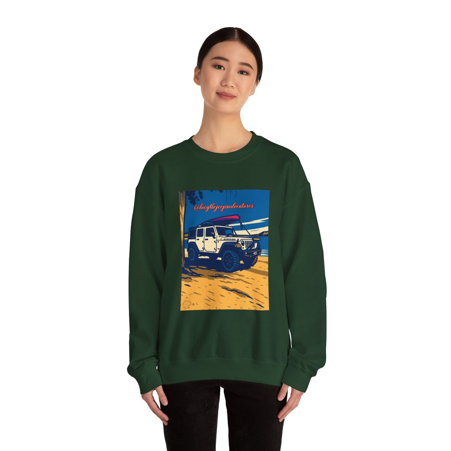 Vintage Jeep Graphic Sweatshirt, Unisex Crewneck