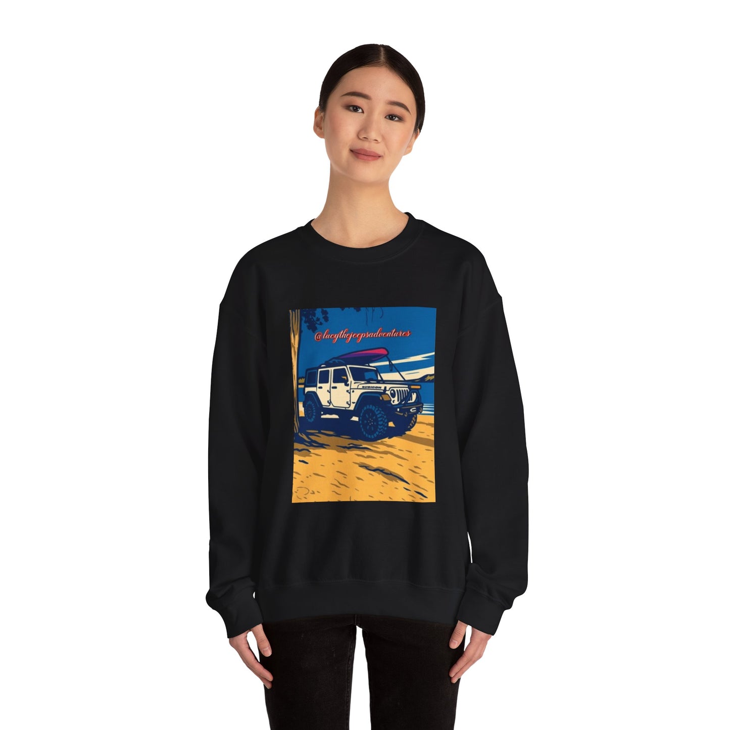 Vintage Jeep Graphic Sweatshirt, Unisex Crewneck