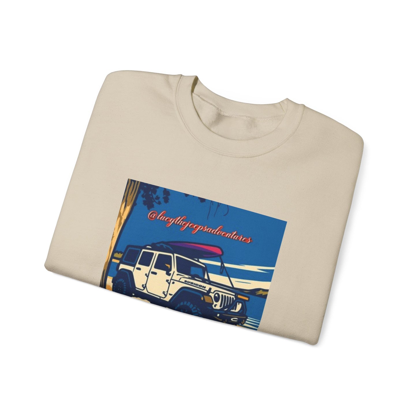 Vintage Jeep Graphic Sweatshirt, Unisex Crewneck