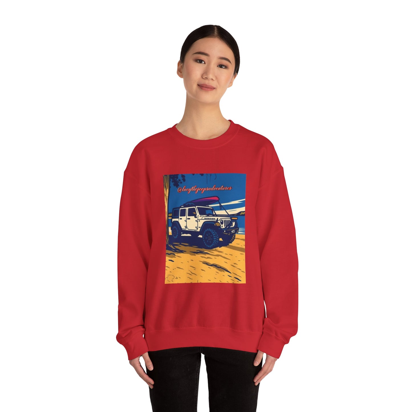 Vintage Jeep Graphic Sweatshirt, Unisex Crewneck