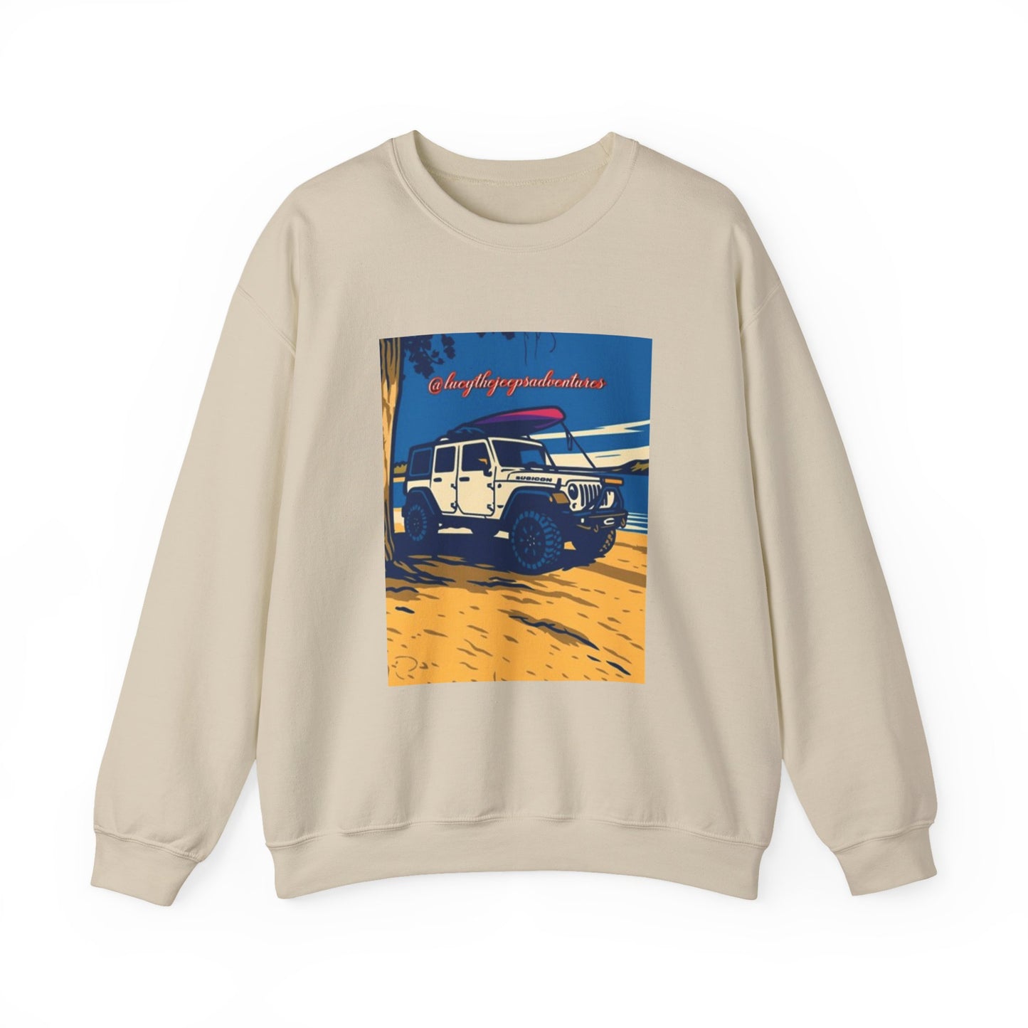 Vintage Jeep Graphic Sweatshirt, Unisex Crewneck