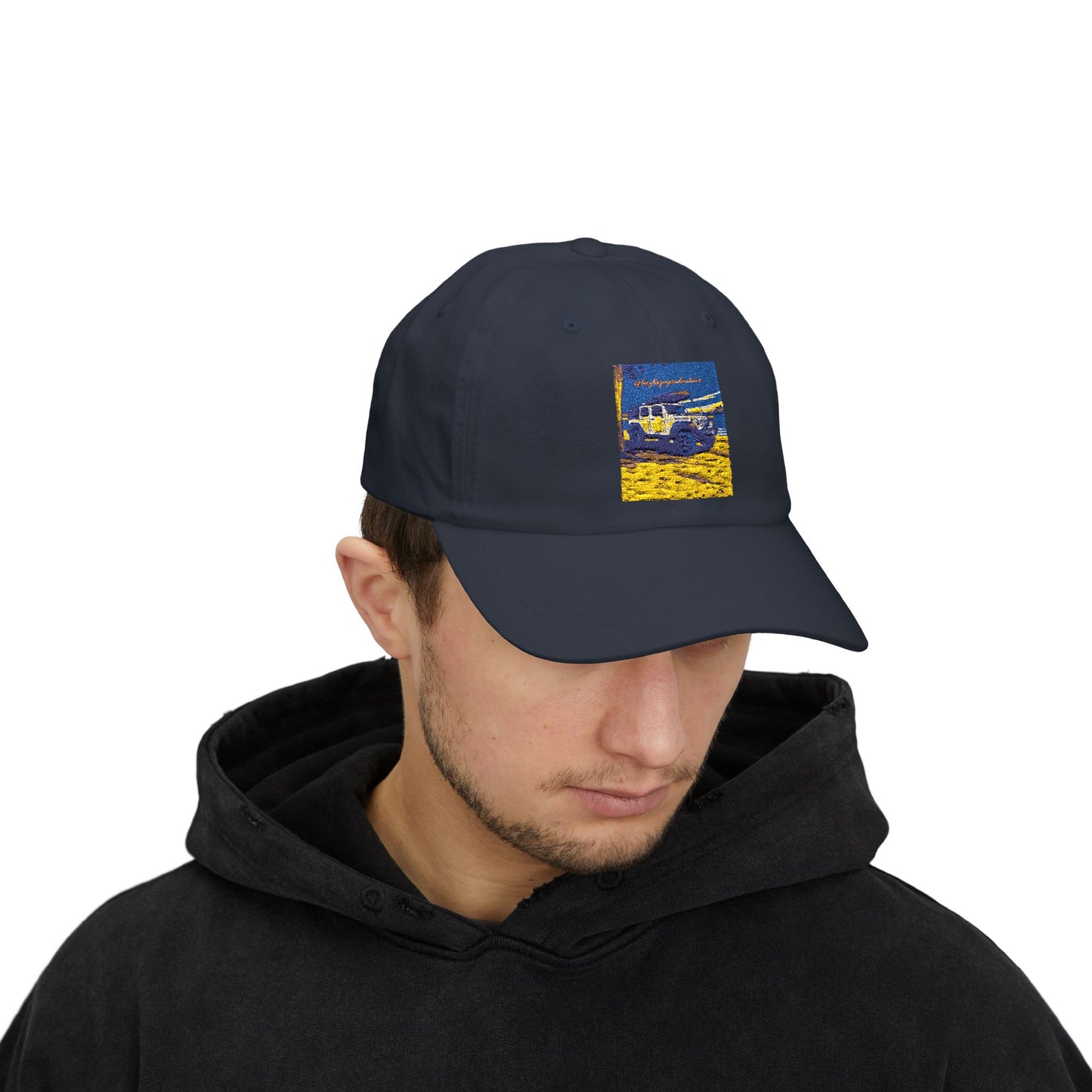 Hat with Vintage Car Design, Casual Summer Accessory