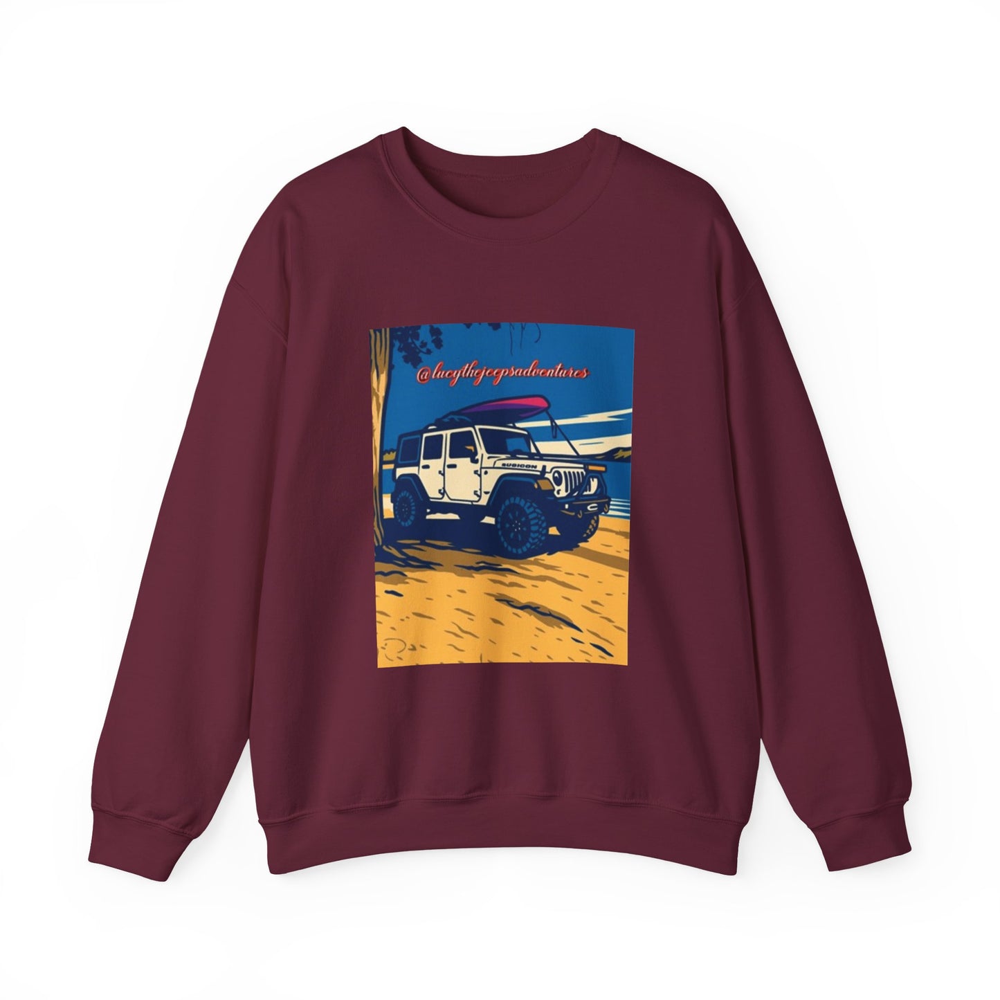 Vintage Jeep Graphic Sweatshirt, Unisex Crewneck