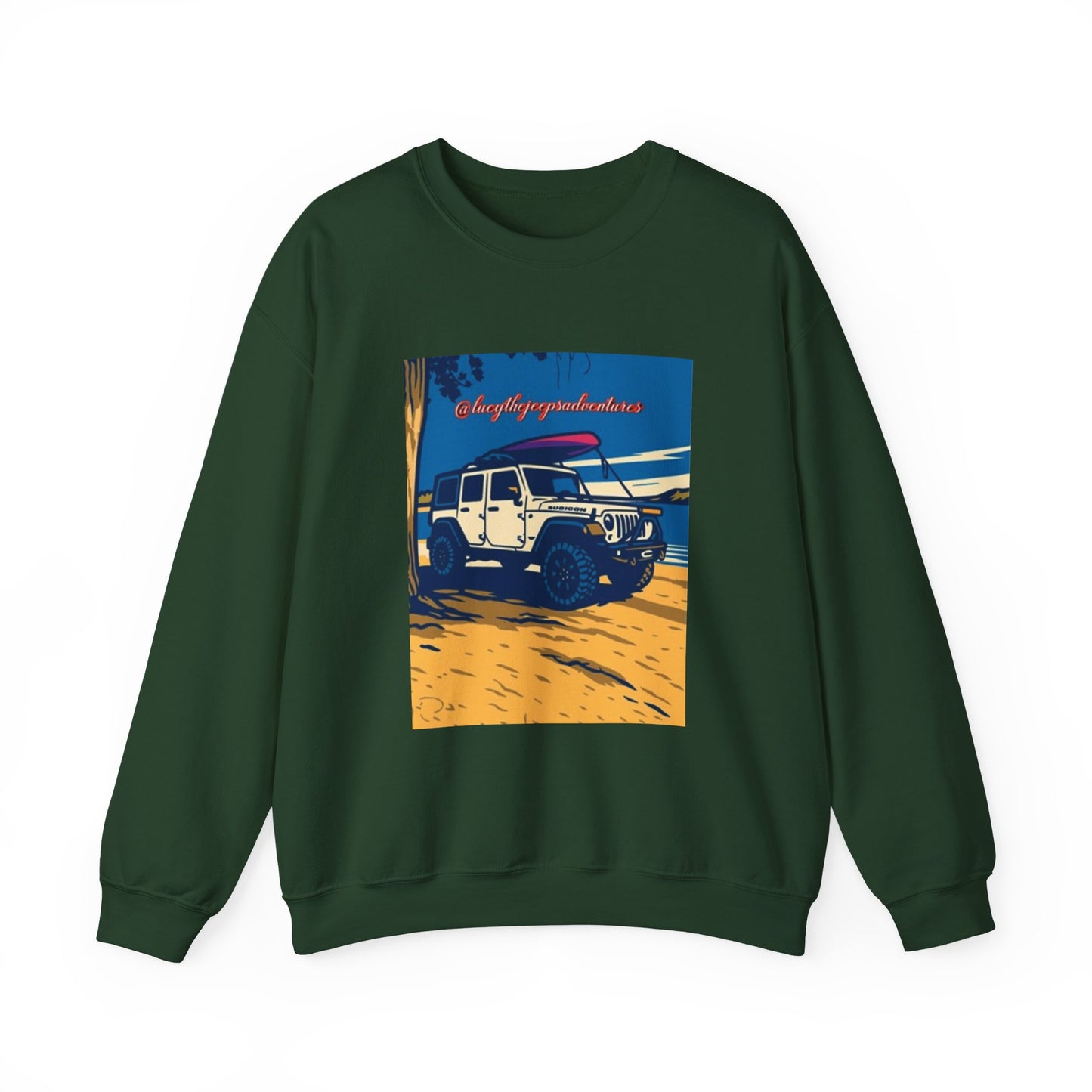 Vintage Jeep Graphic Sweatshirt, Unisex Crewneck