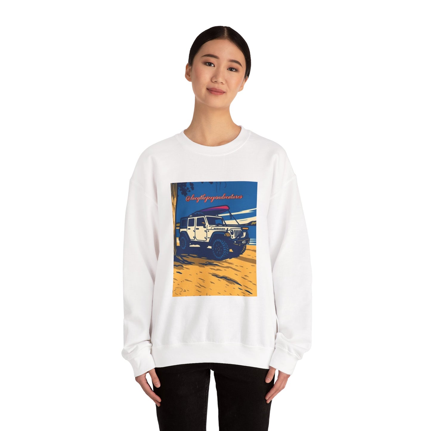 Vintage Jeep Graphic Sweatshirt, Unisex Crewneck