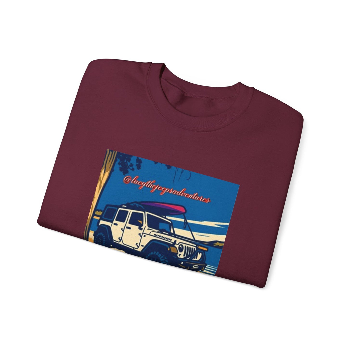Vintage Jeep Graphic Sweatshirt, Unisex Crewneck
