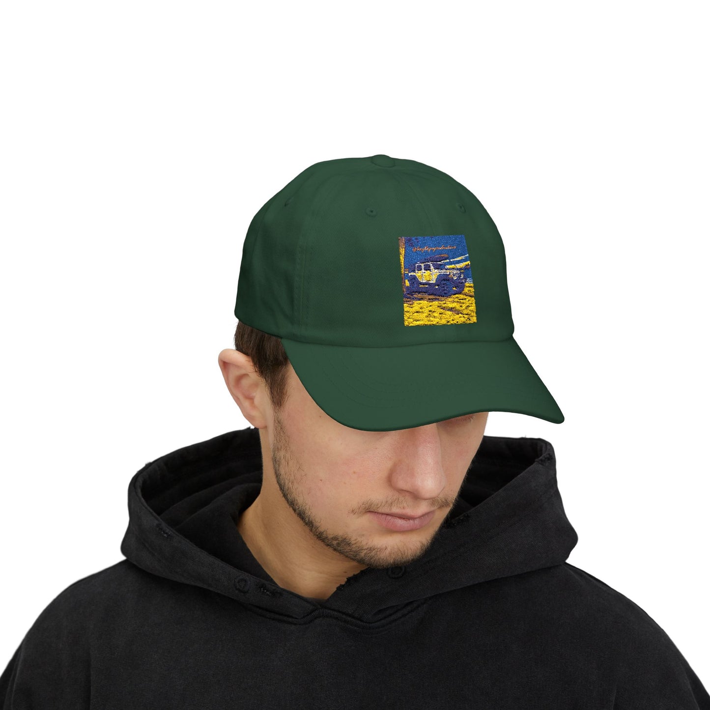 Hat with Vintage Car Design, Casual Summer Accessory
