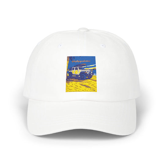 Hat with Vintage Car Design, Casual Summer Accessory