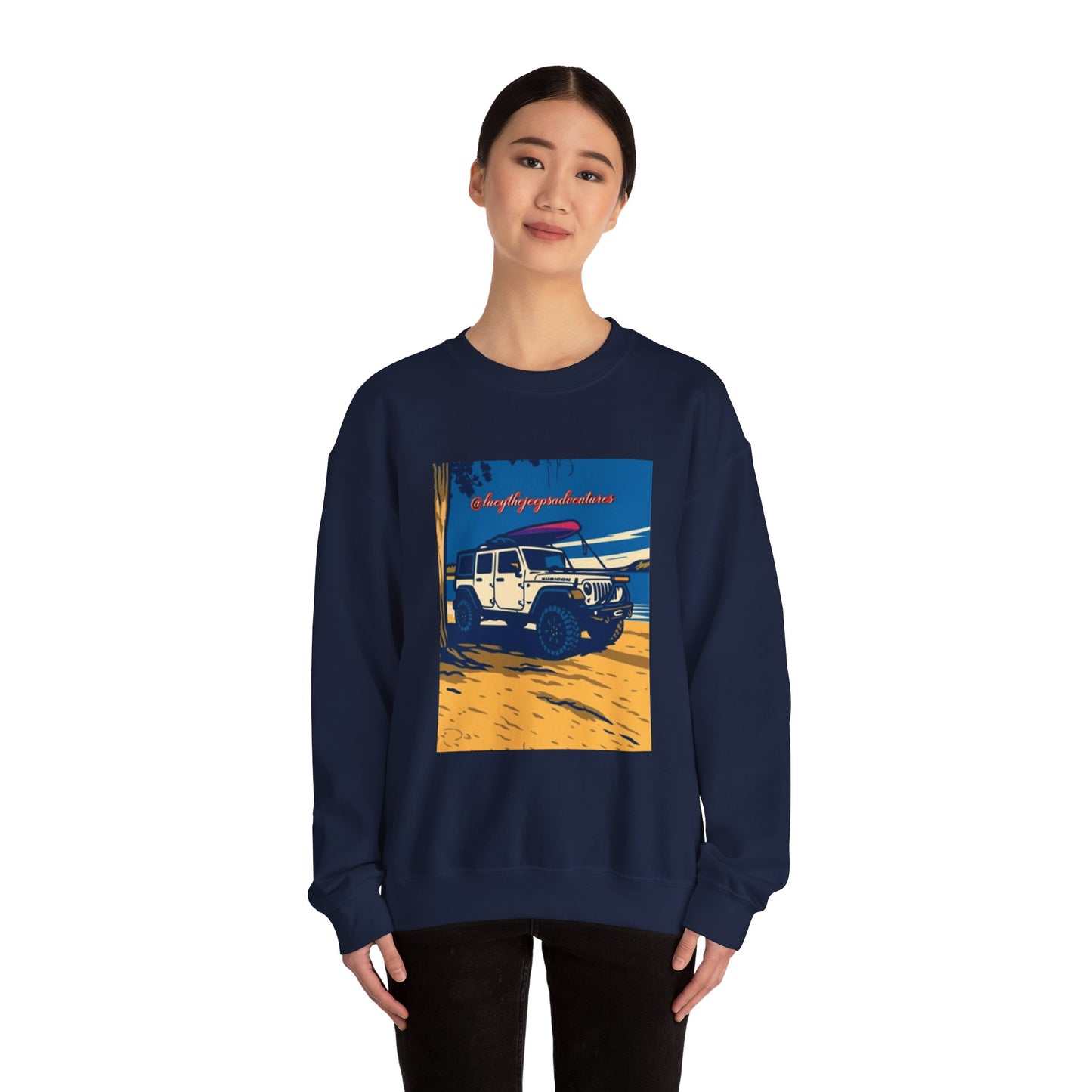 Vintage Jeep Graphic Sweatshirt, Unisex Crewneck